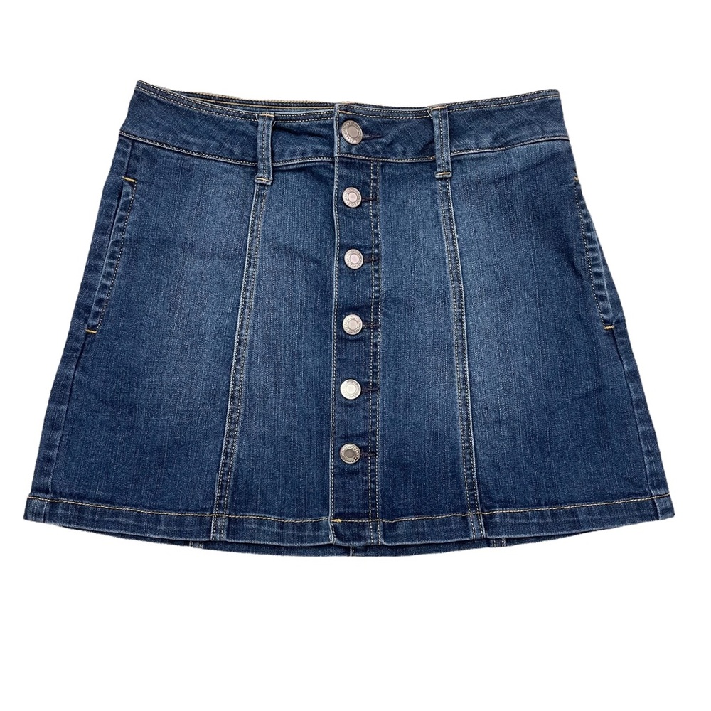 American Eagle Jean Ultra Button Down Mini Skirt … - image 1